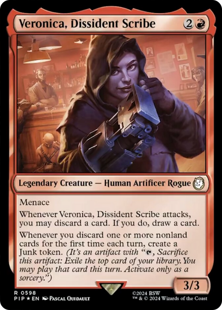 Veronica, Dissident Scribe (Surge Foil) [Fallout] | Magic Magpie