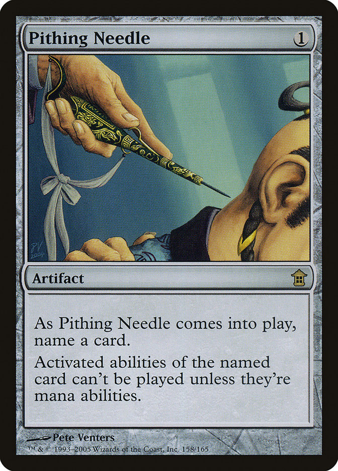 Pithing Needle [Saviors of Kamigawa] | Magic Magpie