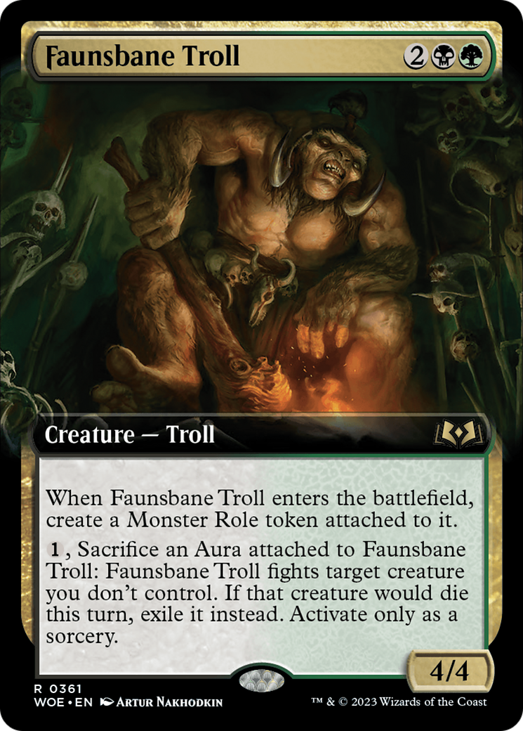 Faunsbane Troll (Extended Art) [Wilds of Eldraine] | Magic Magpie