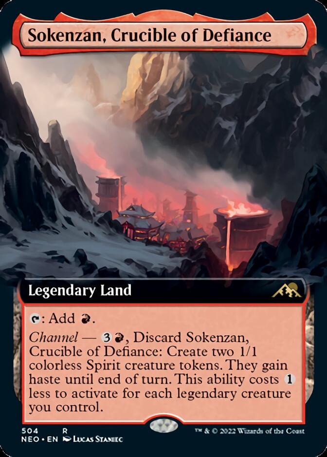 Sokenzan, Crucible of Defiance (Extended Art) [Kamigawa: Neon Dynasty] | Magic Magpie