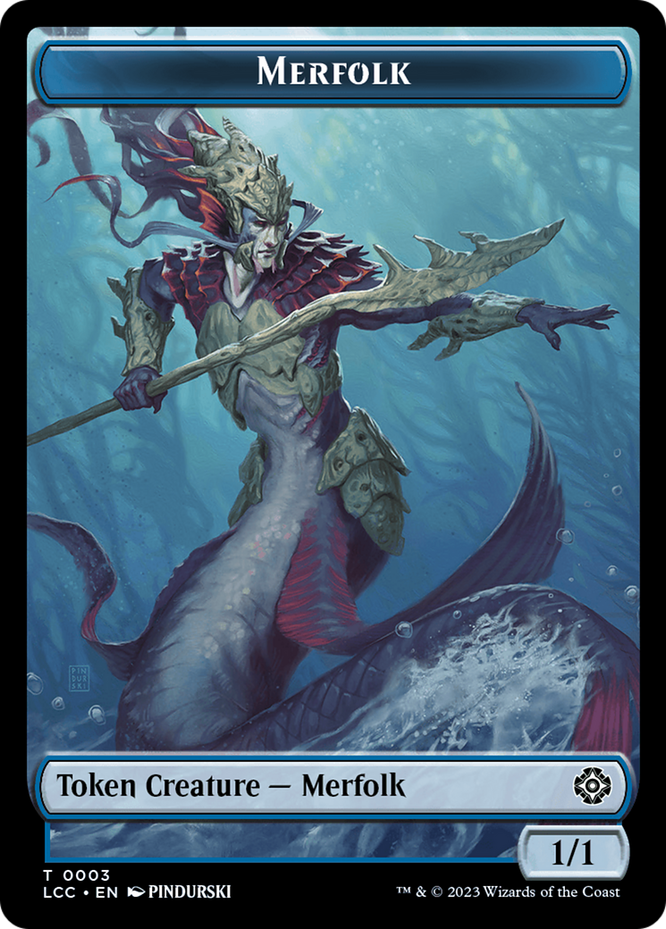 Beast // Merfolk (0003) Double-Sided Token [The Lost Caverns of Ixalan Commander Tokens] | Magic Magpie