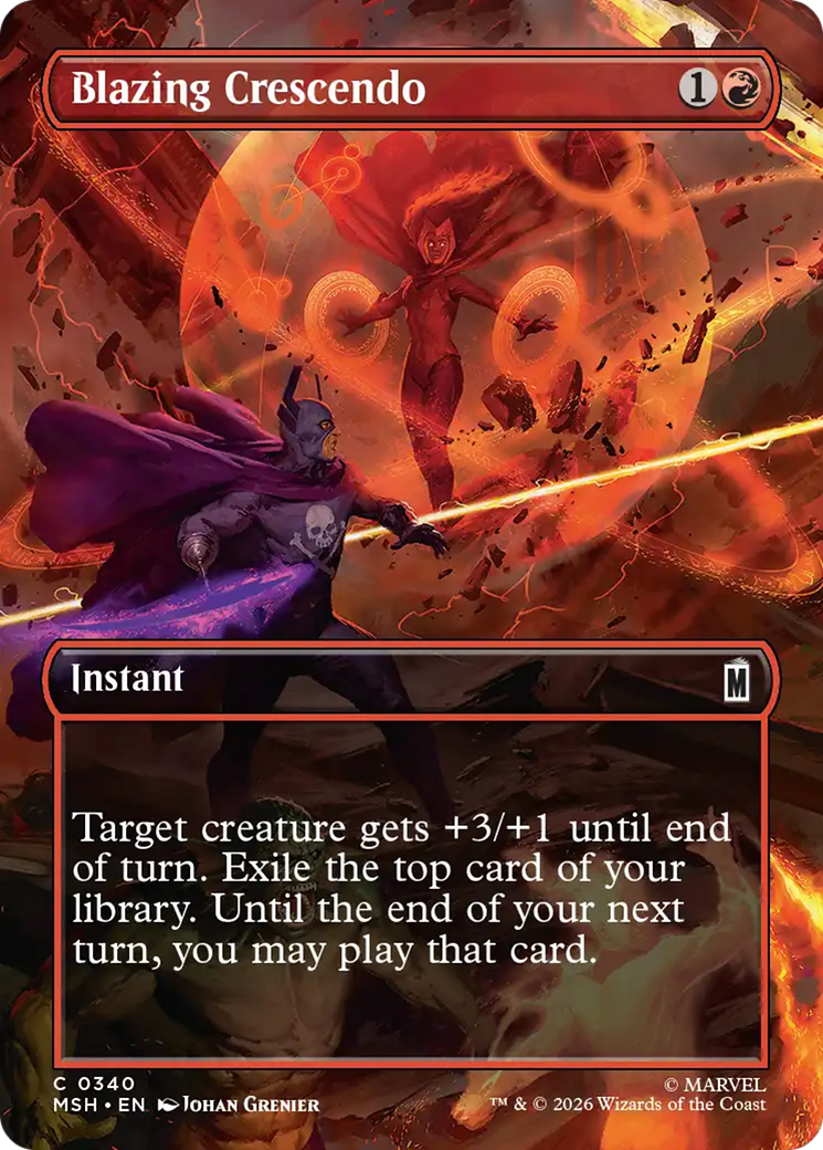 Blazing Crescendo (Borderless) [Marvel Super Heroes] | Magic Magpie