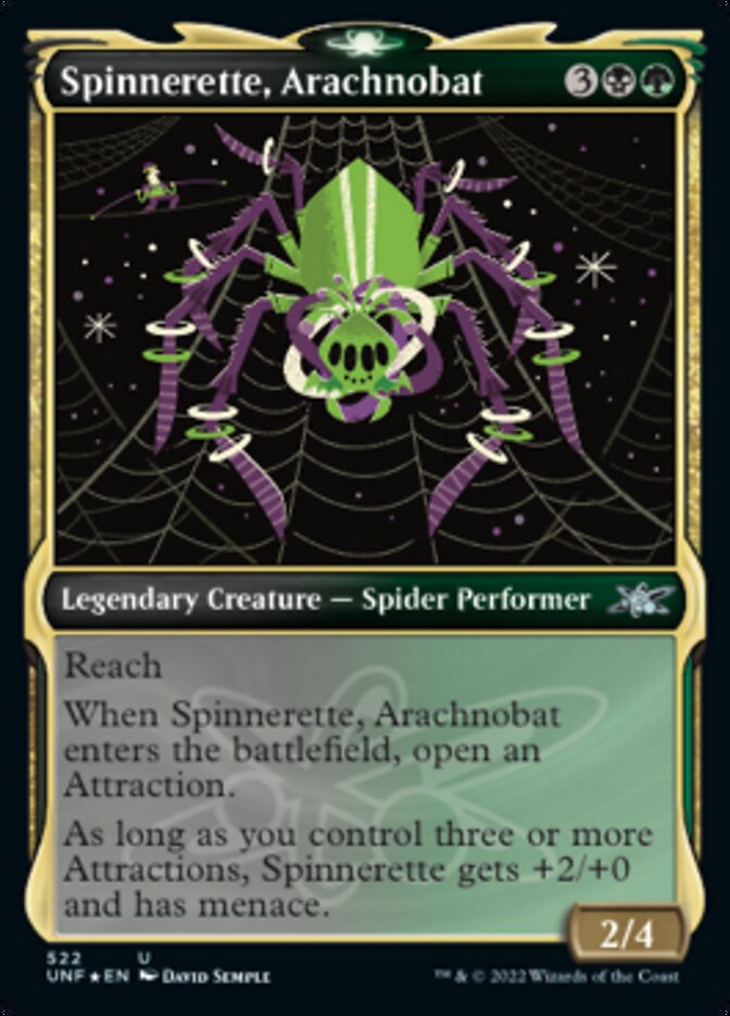 Spinnerette, Arachnobat (Showcase) (Galaxy Foil) [Unfinity] | Magic Magpie