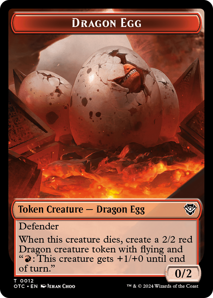 Dragon Egg // Dragon Double-Sided Token [Outlaws of Thunder Junction Commander Tokens] | Magic Magpie