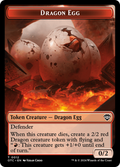 Dragon Egg // Dragon Double-Sided Token [Outlaws of Thunder Junction Commander Tokens] | Magic Magpie