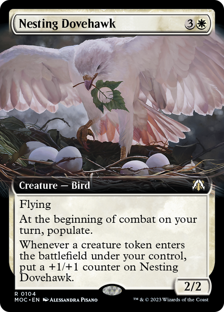 Nesting Dovehawk (Extended Art) [March of the Machine Commander] | Magic Magpie