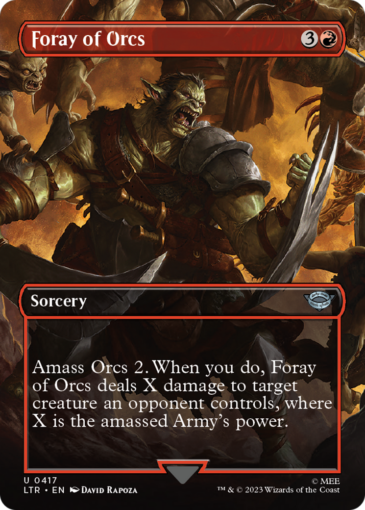 Foray of Orcs (Borderless Alternate Art) [The Lord of the Rings: Tales of Middle-Earth] | Magic Magpie