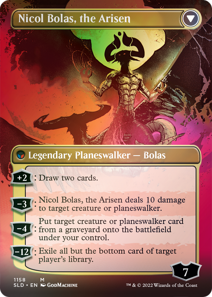 Nicol Bolas, the Ravager // Nicol Bolas, the Arisen (Borderless) [Secret Lair: From Cute to Brute] | Magic Magpie