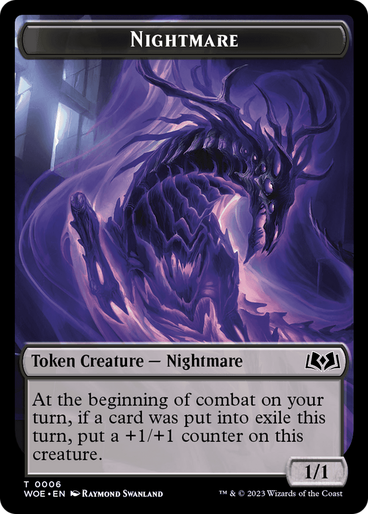 Nightmare // Food (0010) Double-Sided Token [Wilds of Eldraine Tokens] | Magic Magpie