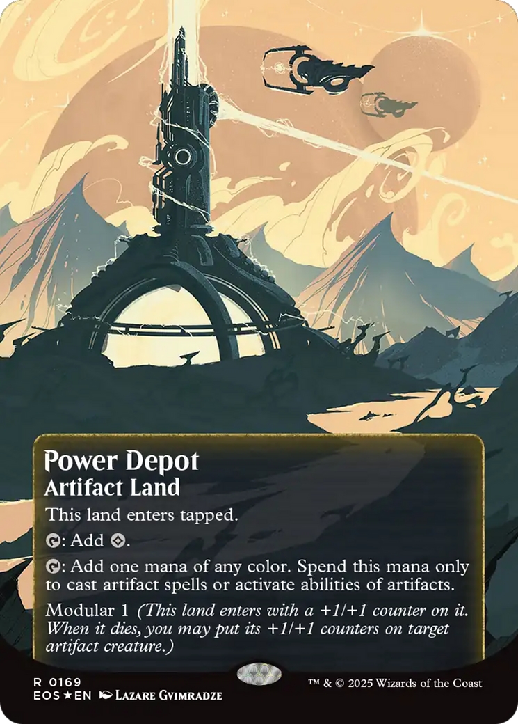 Power Depot (0169) (Borderless) (Galaxy Foil) [Edge of Eternities: Stellar Sights] | Magic Magpie