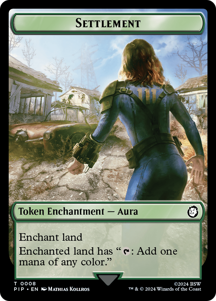 Settlement // Human Soldier Double-Sided Token [Fallout Tokens] | Magic Magpie