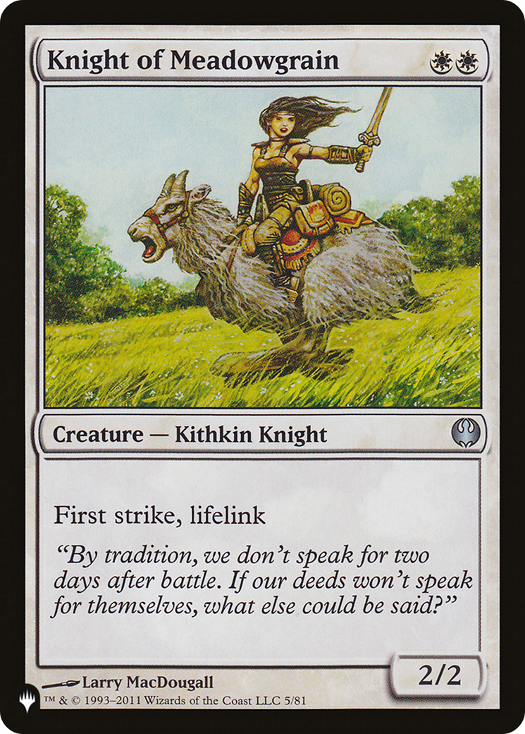 Knight of Meadowgrain [The List Reprints] | Magic Magpie