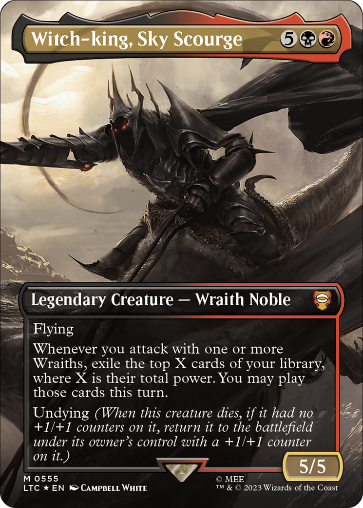 Witch-king, Sky Scourge (Borderless) (Surge Foil) [The Lord of the Rings: Tales of Middle-Earth Commander] | Magic Magpie