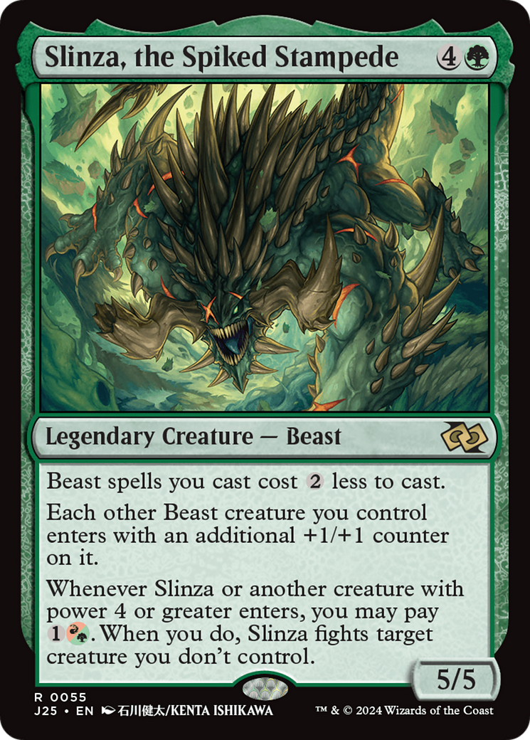 Slinza, the Spiked Stampede (Anime) [Foundations Jumpstart] | Magic Magpie