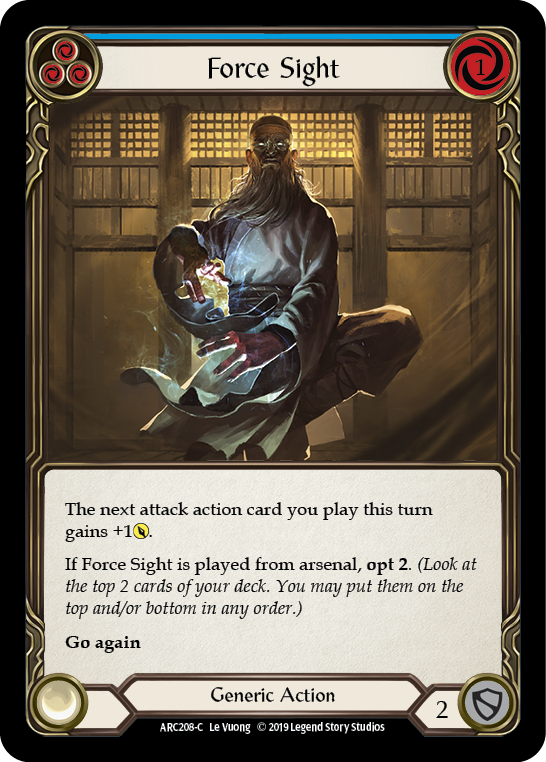 Force Sight (Blue) [ARC208-C] (Arcane Rising)  1st Edition Normal | Magic Magpie
