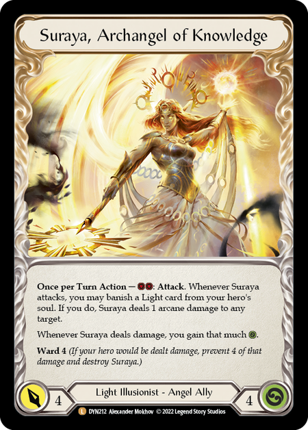 Invoke Suraya // Suraya, Archangel of Knowledge [DYN212] (Dynasty)  Rainbow Foil | Magic Magpie