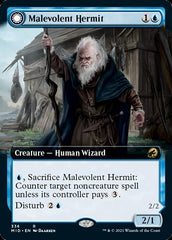 Malevolent Hermit // Benevolent Geist (Extended Art) [Innistrad: Midnight Hunt] | Magic Magpie