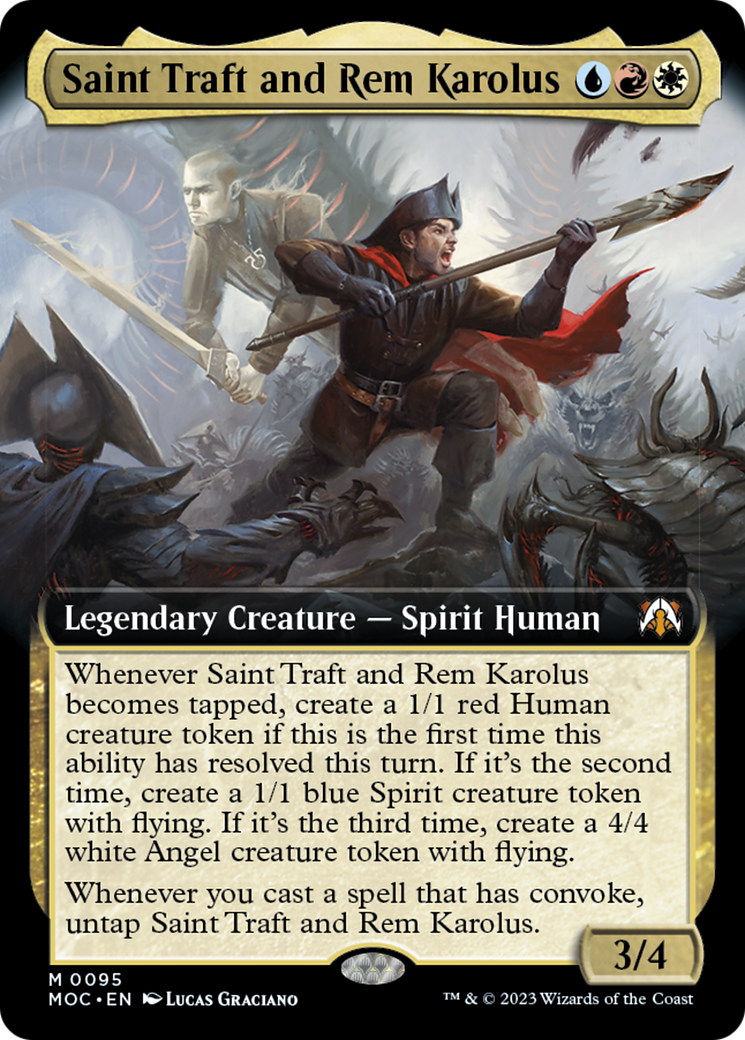 Saint Traft and Rem Karolus (Extended Art) [March of the Machine Commander] | Magic Magpie