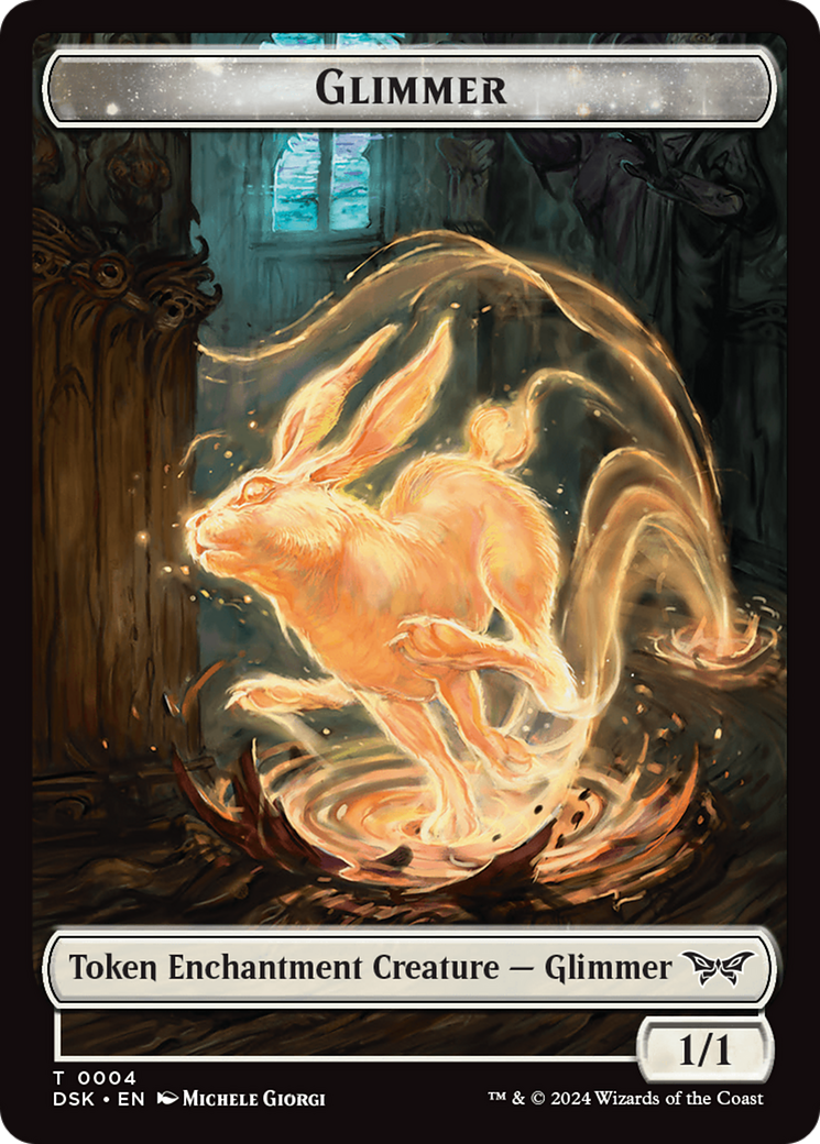 Glimmer // Manifest Double-Sided Token [Duskmourn: House of Horror Tokens] | Magic Magpie