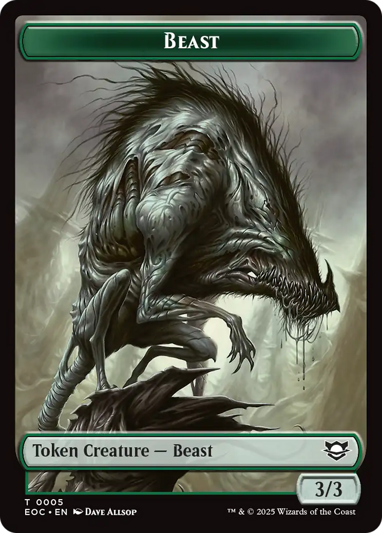 Clue // Beast (0005) Double-Sided Token [Edge of Eternities Commander Tokens] | Magic Magpie
