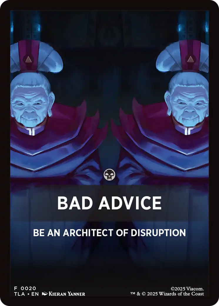 Bad Advice Theme Card [Avatar: The Last Airbender Tokens] | Magic Magpie