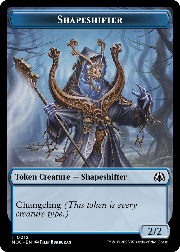 Blood // Shapeshifter Double-Sided Token [March of the Machine Commander Tokens] | Magic Magpie