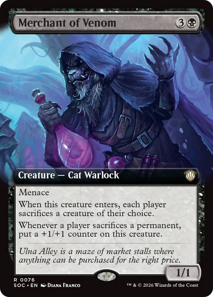 Merchant of Venom (Extended Art) [Secrets of Strixhaven Commander] | Magic Magpie