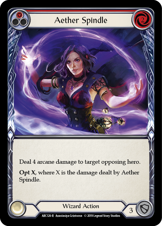 Aether Spindle (Red) [ARC126-R] (Arcane Rising)  1st Edition Rainbow Foil | Magic Magpie