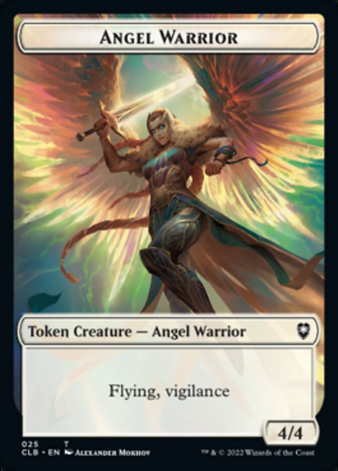 Kor Warrior // Angel Warrior Double-Sided Token [Commander Legends: Battle for Baldur's Gate Tokens] | Magic Magpie