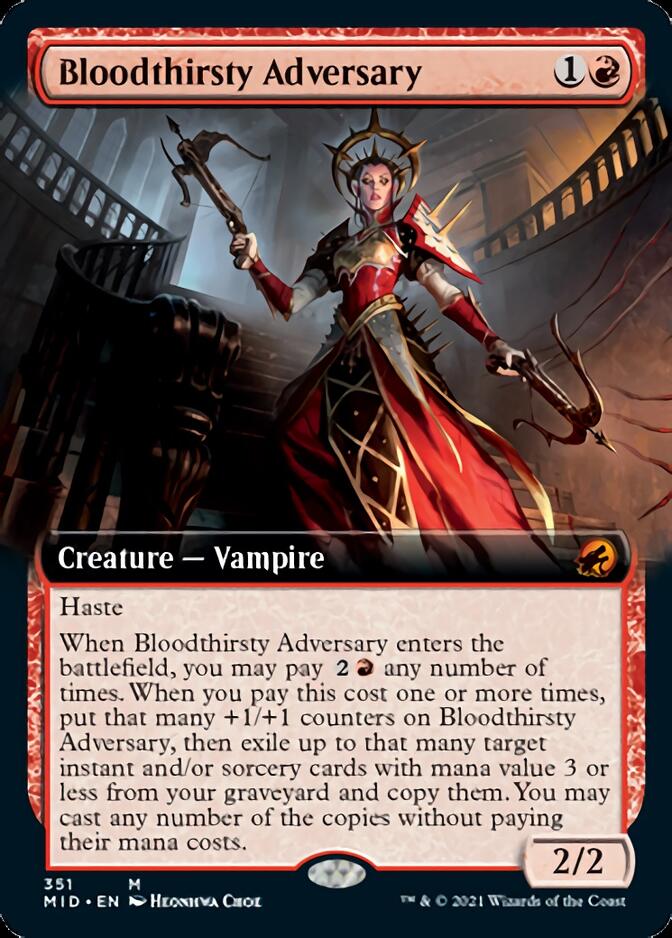 Bloodthirsty Adversary (Extended Art) [Innistrad: Midnight Hunt] | Magic Magpie