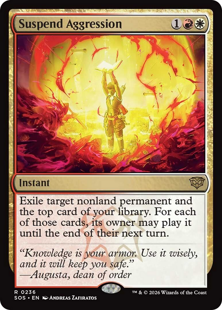 Suspend Aggression [Secrets of Strixhaven] | Magic Magpie