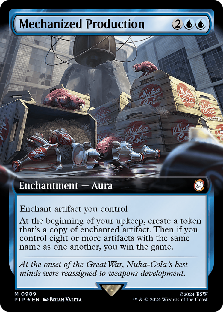 Mechanized Production (Extended Art) (Surge Foil) [Fallout] | Magic Magpie