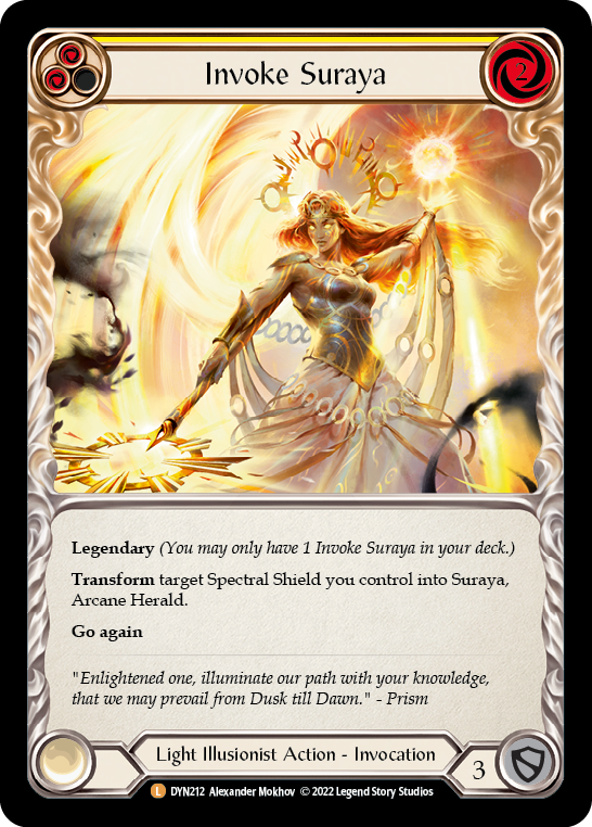 Invoke Suraya // Suraya, Archangel of Knowledge [DYN212] (Dynasty)  Rainbow Foil | Magic Magpie