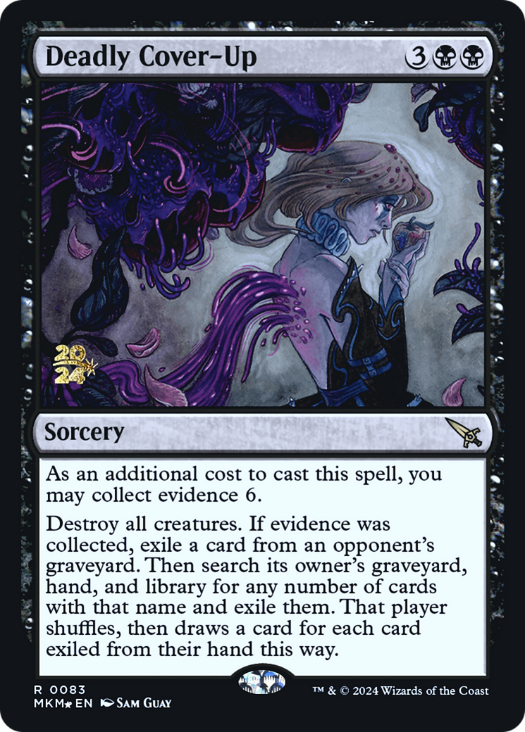 Deadly Cover-Up [Murders at Karlov Manor Prerelease Promos] | Magic Magpie