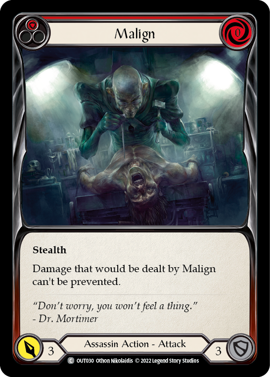 Malign (Red) [OUT030] (Outsiders)  Rainbow Foil | Magic Magpie