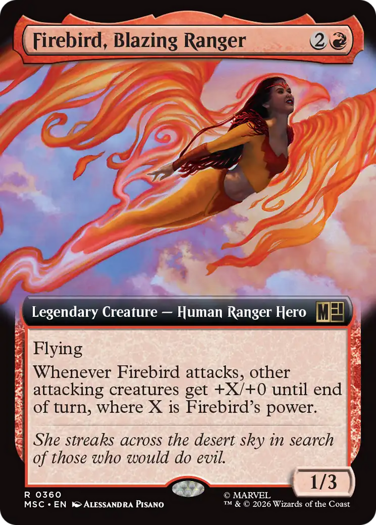 Firebird, Blazing Ranger (Extended Art) [Marvel Super Heroes Commander] | Magic Magpie