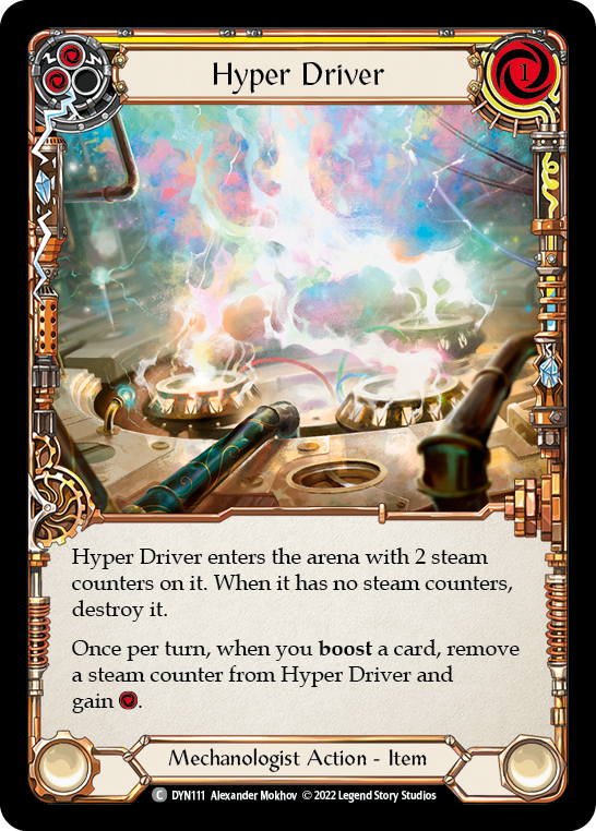 Hyper Driver (Yellow) [DYN111] (Dynasty)  Rainbow Foil | Magic Magpie