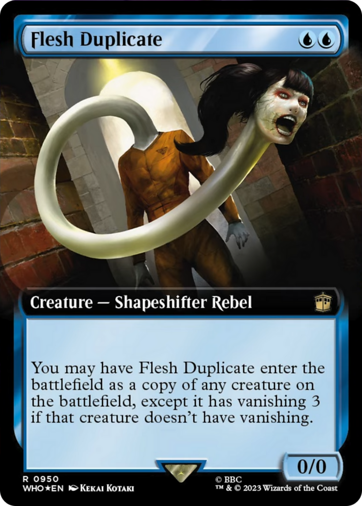 Flesh Duplicate (Extended Art) (Surge Foil) [Doctor Who] | Magic Magpie