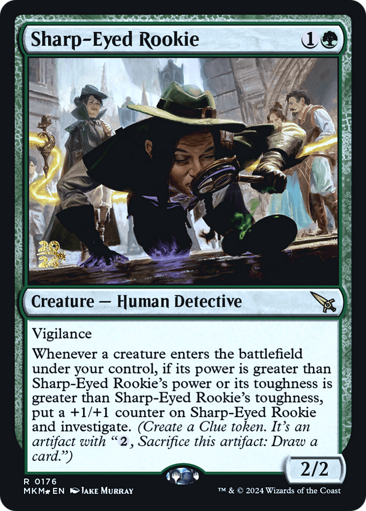 Sharp-Eyed Rookie [Murders at Karlov Manor Prerelease Promos] | Magic Magpie