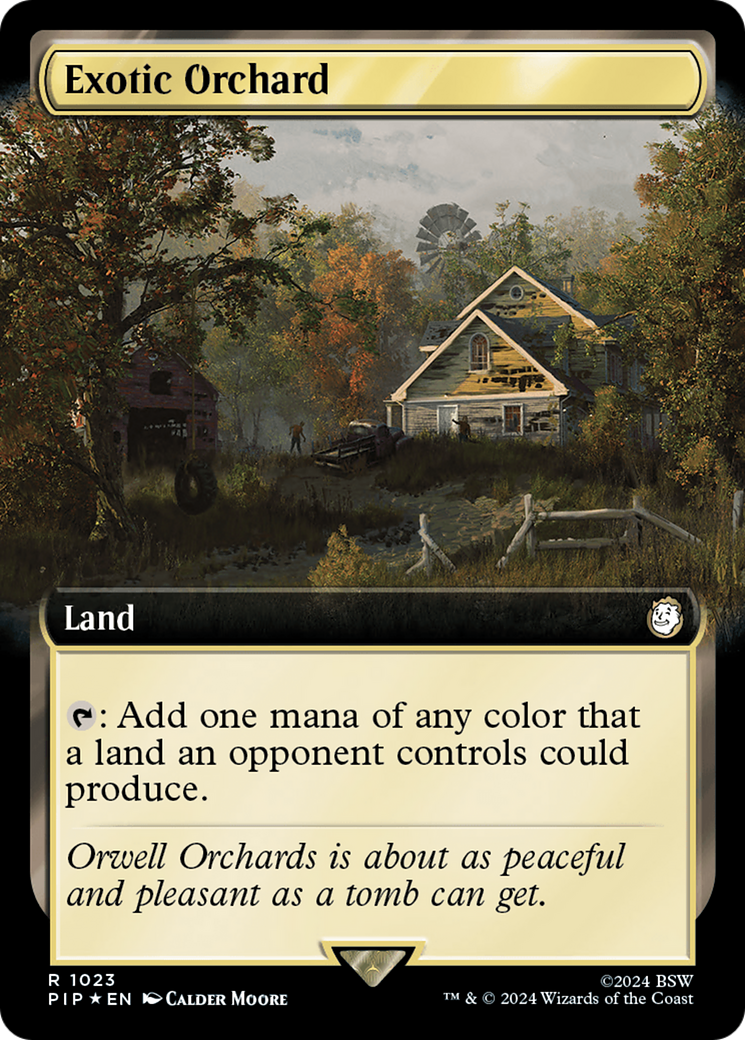 Exotic Orchard (Extended Art) (Surge Foil) [Fallout] | Magic Magpie