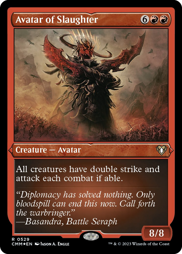 Avatar of Slaughter (Foil Etched) [Commander Masters] | Magic Magpie