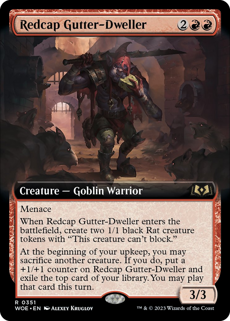 Redcap Gutter-Dweller (Extended Art) [Wilds of Eldraine] | Magic Magpie