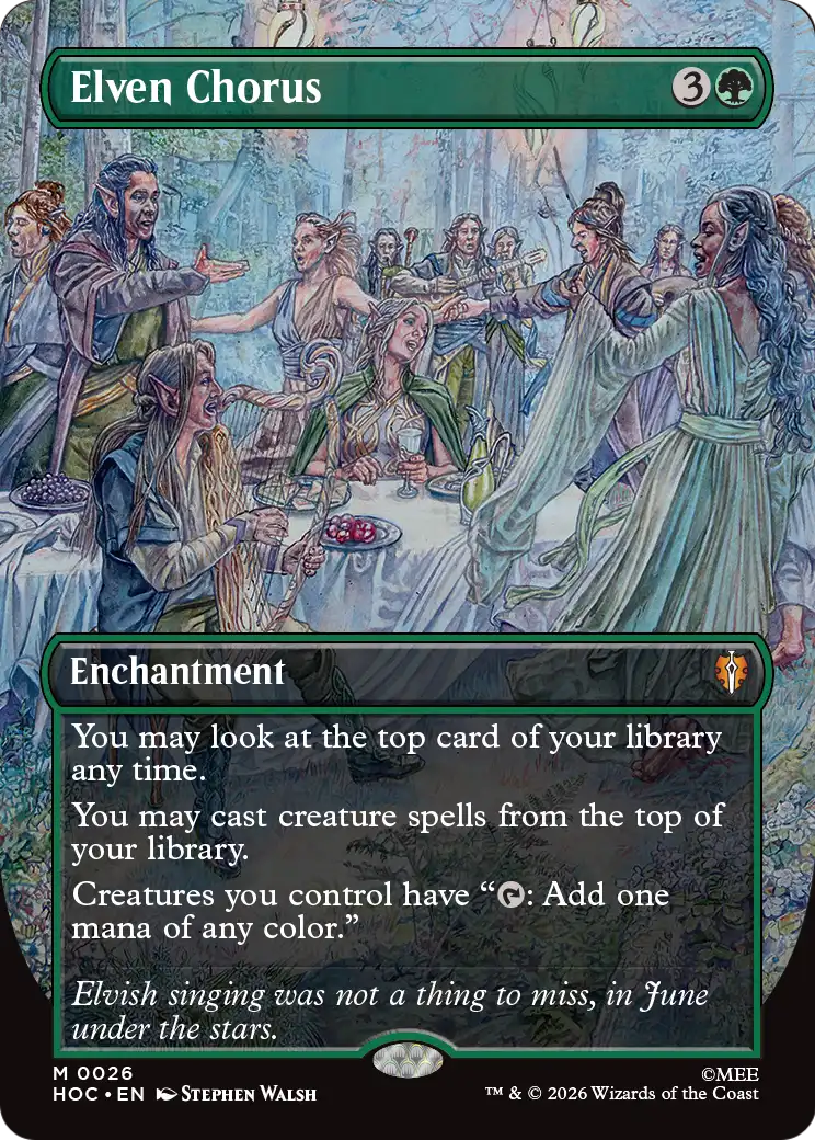 Elven Chorus (Borderless) [The Hobbit: Eternal-Legal] | Magic Magpie