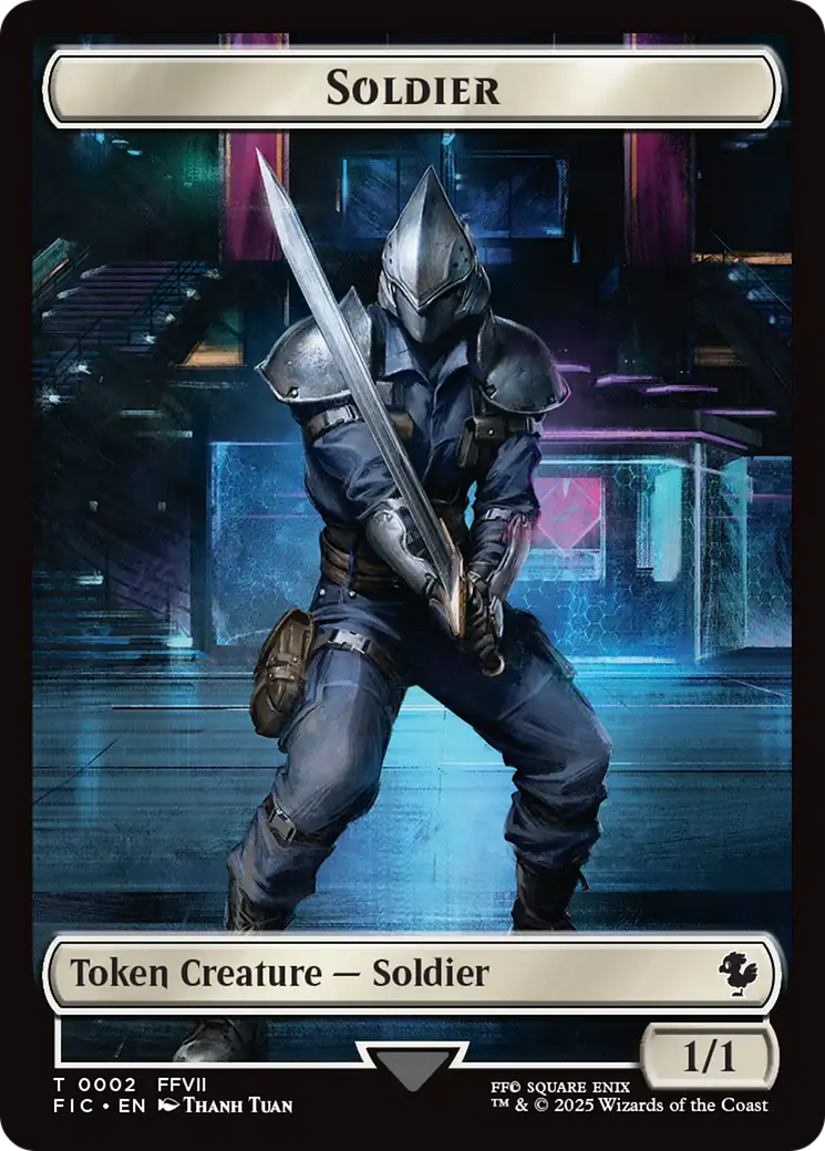 Soldier // Rebel Double-Sided Token [FINAL FANTASY Commander Tokens] | Magic Magpie