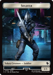 Soldier // Rebel Double-Sided Token [FINAL FANTASY Commander Tokens] | Magic Magpie