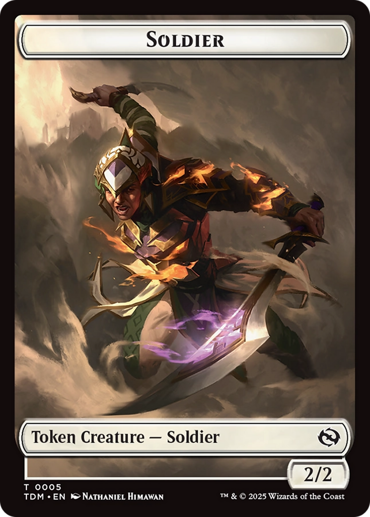 Soldier (0004) // Soldier (0005) Double-Sided Token [Tarkir: Dragonstorm Tokens] | Magic Magpie