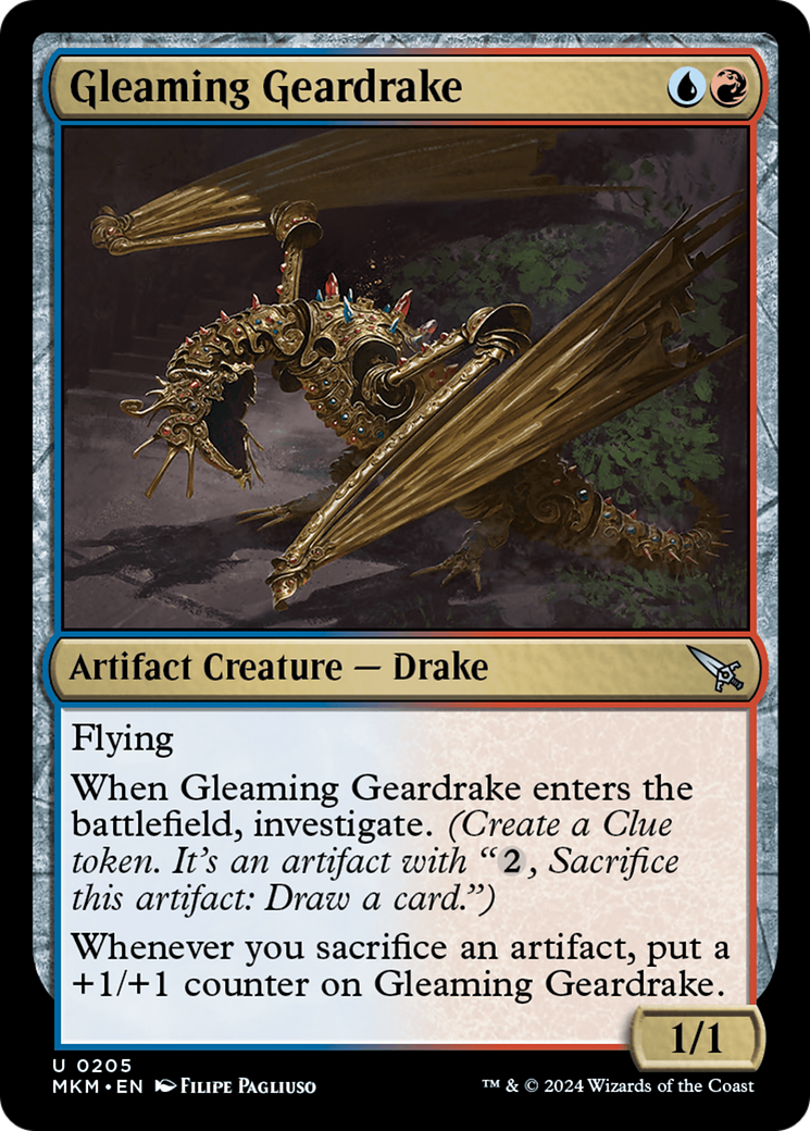 Gleaming Geardrake [Murders at Karlov Manor] | Magic Magpie