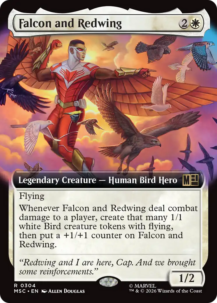 Falcon and Redwing (Extended Art) [Marvel Super Heroes Commander] | Magic Magpie