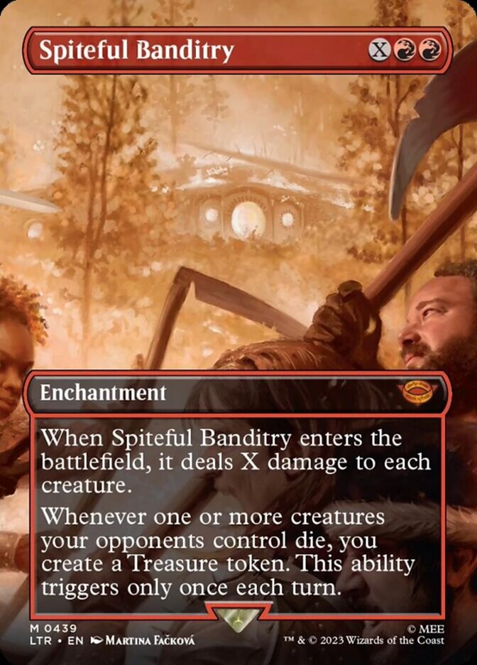 Spiteful Banditry (Borderless Alternate Art) [The Lord of the Rings: Tales of Middle-Earth] | Magic Magpie