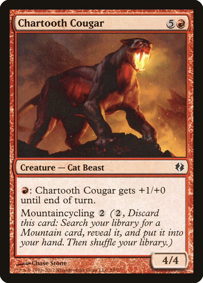 Chartooth Cougar [Duel Decks: Venser vs. Koth] | Magic Magpie